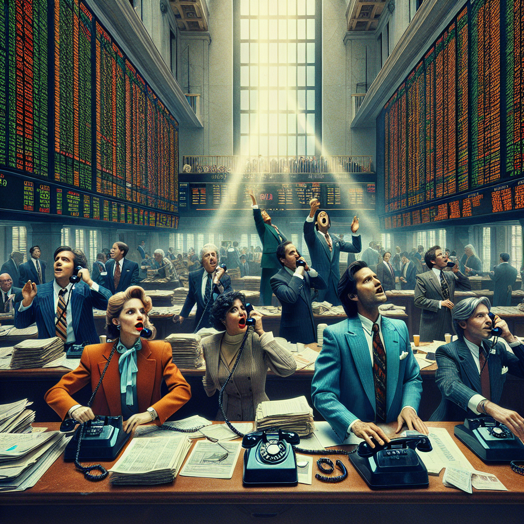 A graphic of the NY stock exchange in the 80's if they saw mini bitcoins