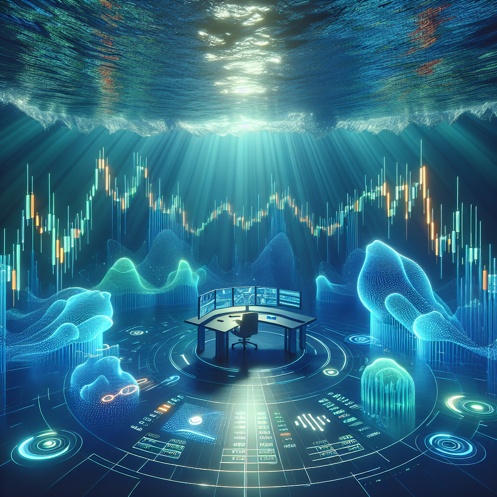 Graphic of computer day trading with options.