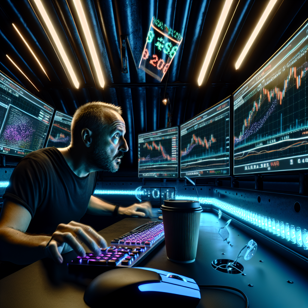 Graphic of man contract trading