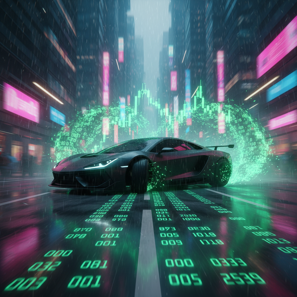 Graphic of car an numbers for micro futures