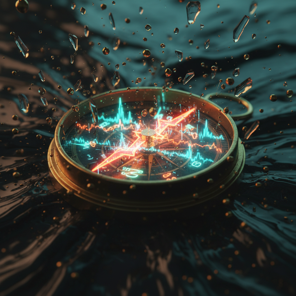 Graphic of a clock with red and blue numbers and charts laying on a black material related to how to get funding for trading futures