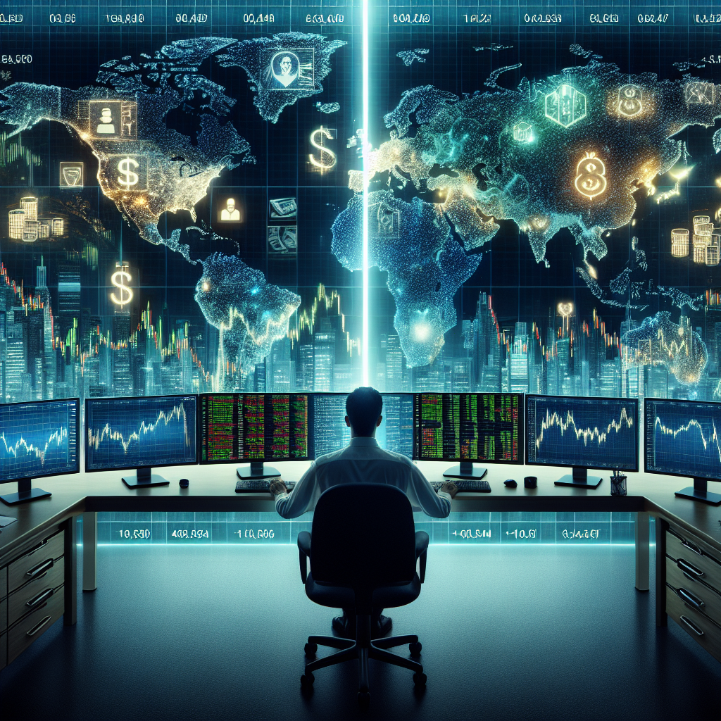 Graphic of man Studying futures options vs stock options.