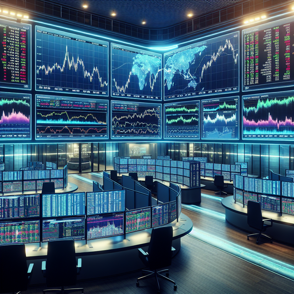 Graphic of trading office trading bond futures