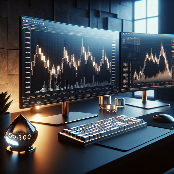 A picture of a computer set up representing best investment for 50k. This includes a keyboard and paperweight.